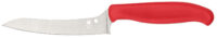 Spyderco K14PRD Z-Cut Pointed 4.40" Fixed Plain Stonewashed CTS BD1N SS Blade, Red Textured Polypropylene Handle