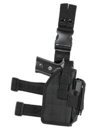 NcStar CVDLHOL2954B Drop Leg  Leg Black PVC Fabric Leg Fits Full Size Semi-Auto Fits Compact Semi-Auto Right Hand