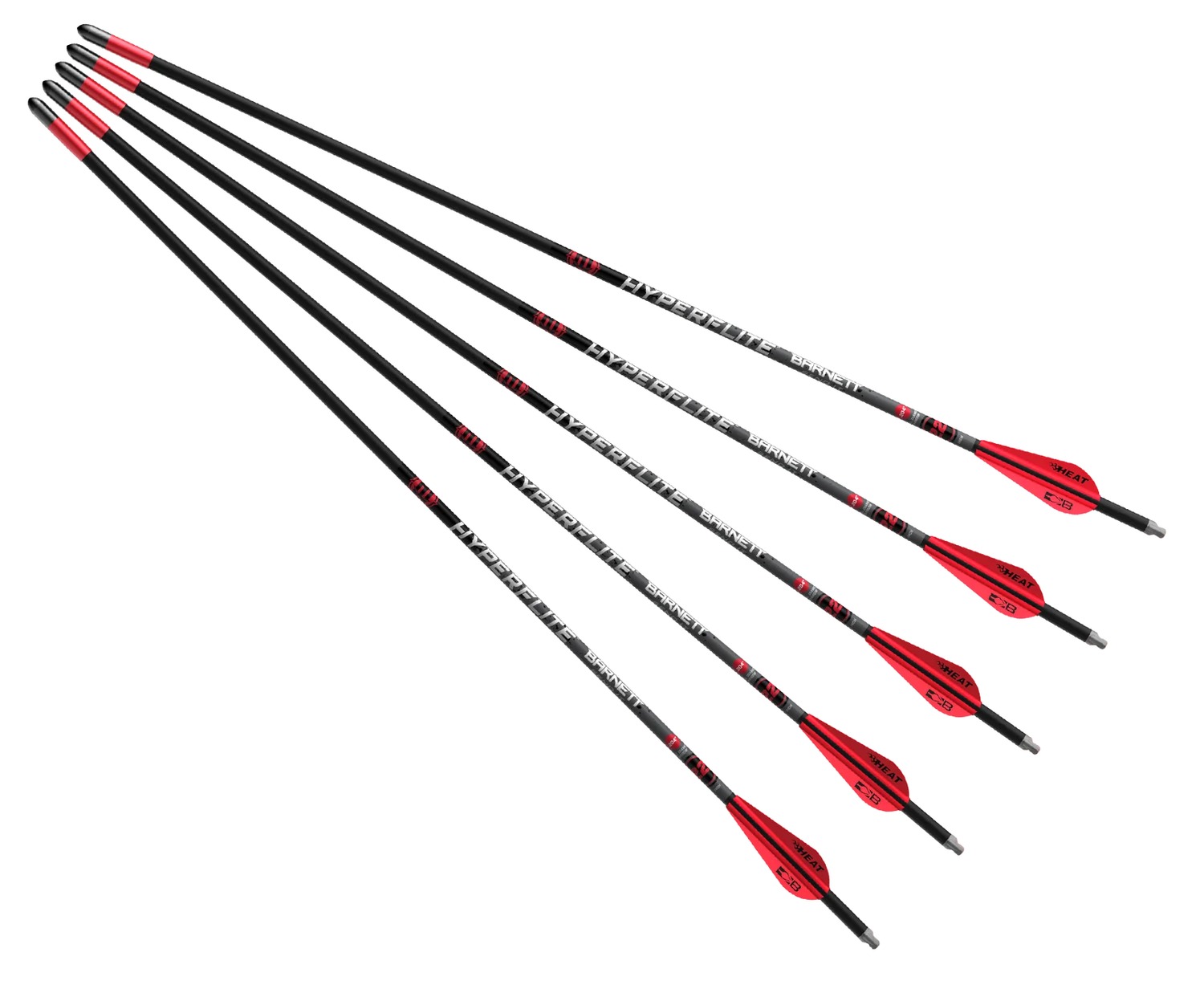 BARNETT BAR20043 HYPERFLITE 22" ARROWS 5PK RED/WHT
