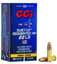 CCI 22 LR 40GR SEGMENTED HP "QUIET 22" 50 RD/BX 100 BX/CS