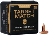 Speer 1036 Rifle Plinking Target Match .224 52 gr Hollow Point Boat Tail