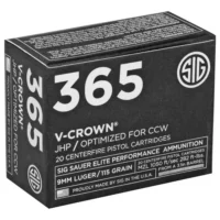 SIG SAUER V-CROWN 365 9MM 115GR ELTE VCRWN 20RD BX 200RD CASE