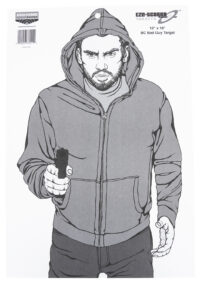 Birchwood Casey 37011 EZE-Scorer  Silhouette Hanging Paper 12" x 18" Gray/White Pkg of 100