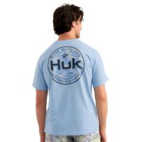Huk Marlin Circle Short Sleeve Pocket Shirt Cerulean M