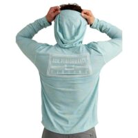 Huk Drift Performance Hoodie Long Sleeve Shirt Heron Blue 2XL