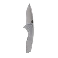 SOG Knives Aegis FLK 2.0 Folding Knife 3-1/4" Drop Point Blade Silver Blister