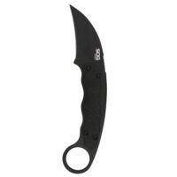 SOG Gambit Blackout Fixed Knife 2-3/5" Sheepsfoot Blade Black