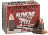 FORT SCOTT MUNITIONS LEAD FREE PISTOL AMO 9MM SUBSONIC 125GR TUI BLK TPD CASE 20-RD (25 BOX CASE)