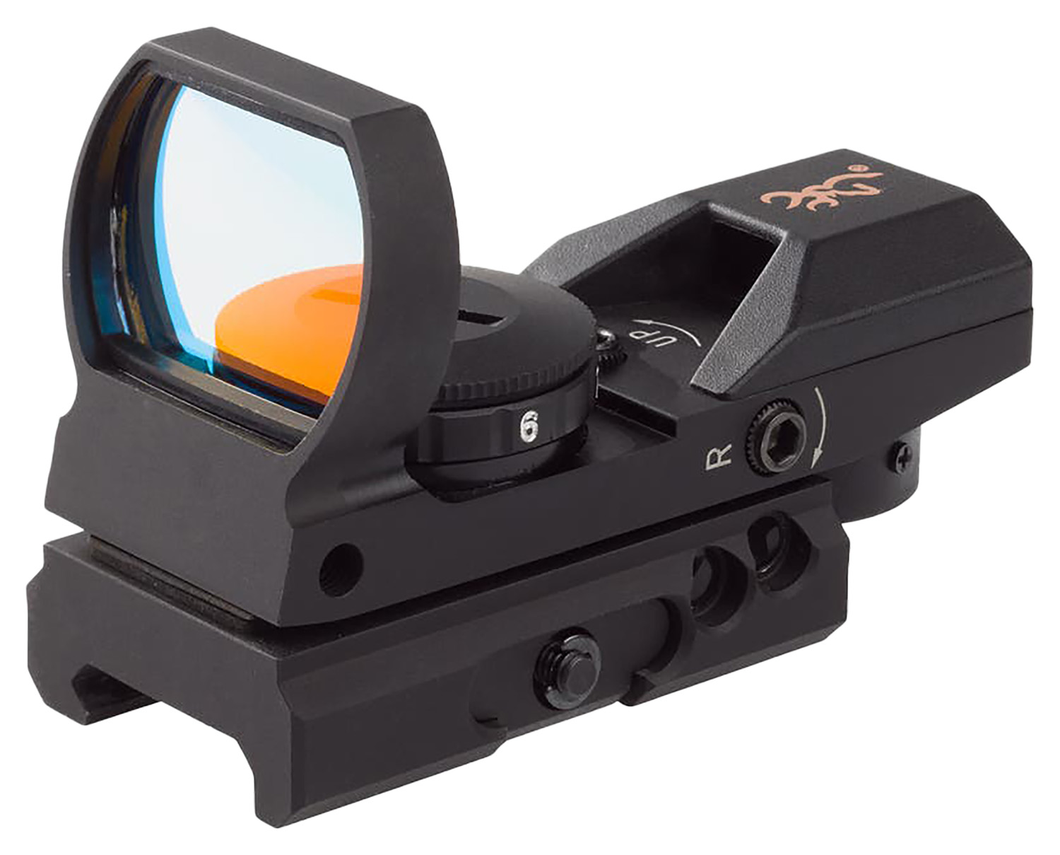 Browning 1290230 Buck Mark Reflex Sight Black Anodized 1x 3 MOA Red Dot Reticle, Picatinny Rail Mount