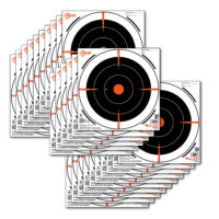EZ-Aim 15246 Bullseye  Hanging 8" x 8" Black/Orange/ White 26 Per Pack