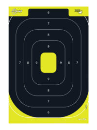 EZ-Aim 15372 Splash Reactive Target IPSC Silhouette Paper Hanging 12.50" W X 18.25" H Black/Yellow 8 Per Pkg