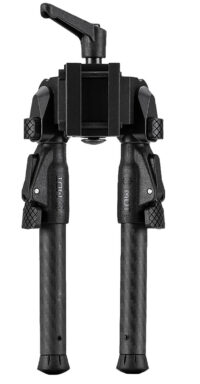 Mdt Sporting Goods Inc 105560BLK GRND-POD Black Aluminum, 4.5"-9.0", Spiked Feet, Fits Picatinny Rail