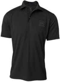 Glock AP96214 Glock Perfection Polo  Black Polyester Mesh Short Sleeve XL