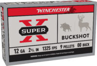 Winchester Ammo XB1200 Super X  12Gauge 2.75" 9Pellets 00Buck Shot 5 Per Box/50 Case