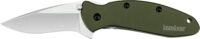 Kershaw 1620OL Scallion  2.40" Folding Drop Point Plain Bead Blasted 420HC SS Blade Olive Drab Anodized Aluminum Handle Includes Pocket Clip